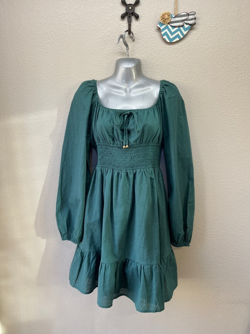 Lillusory green pheasant dress size L
